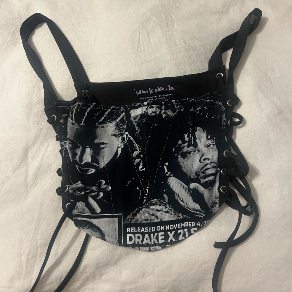 IAMKOKO.LA Reworked Vintage Lace Up Corset. Drake x 21 Savage